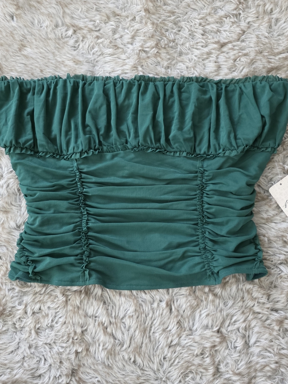 Free People Scottie Tube Top Uncut Emerald Green Women's Size XL - Picture 3 of 11
